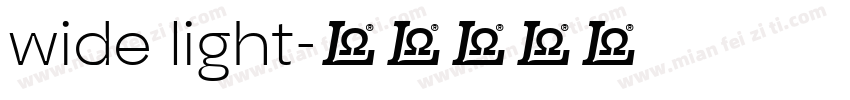 wide light字体转换